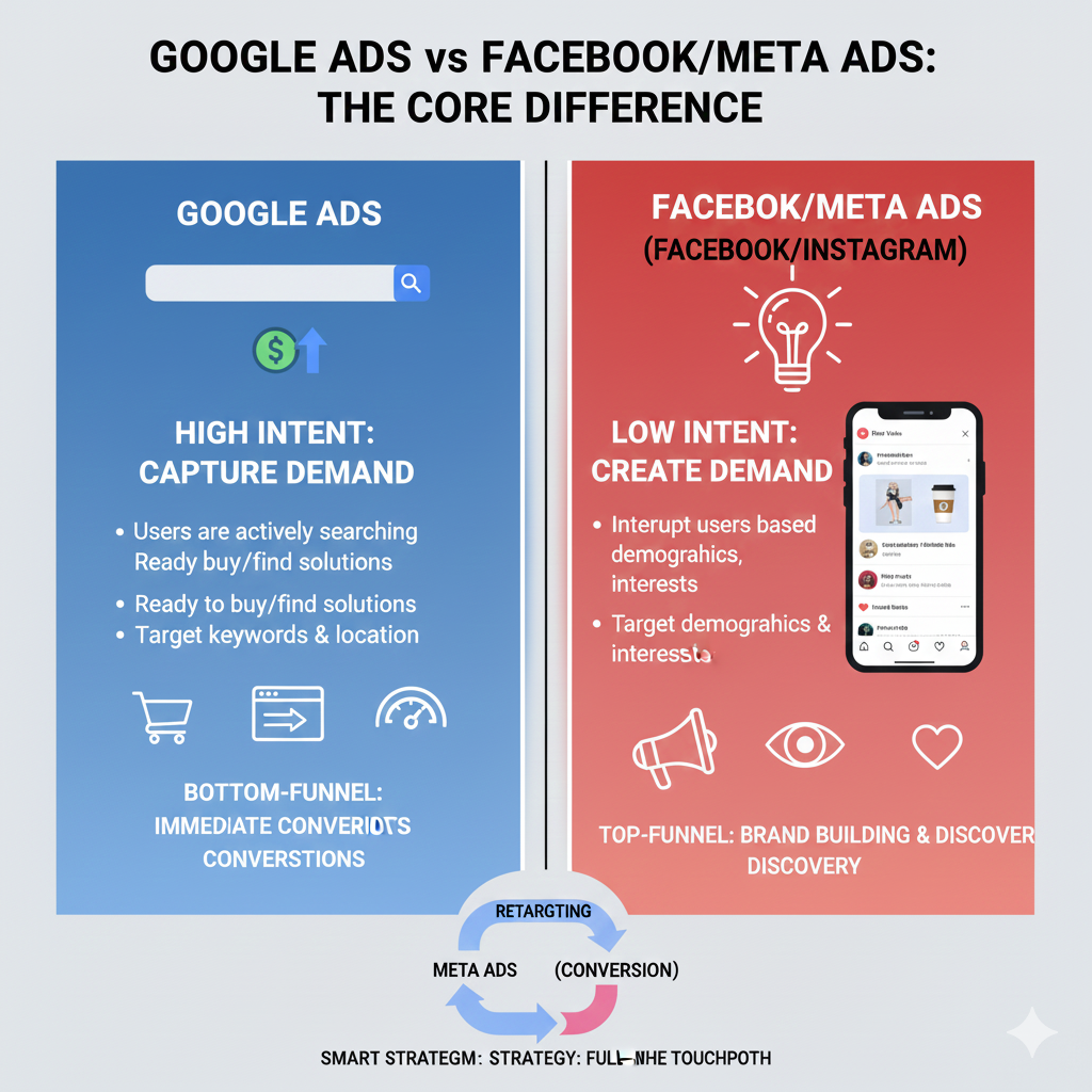 Google ads vs Facebook ads